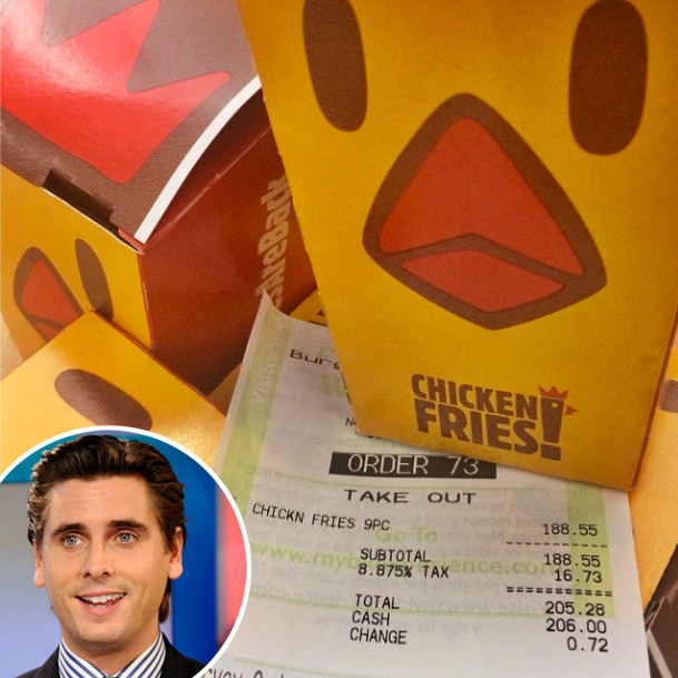 Scott Disick, Chicken Fries, Instagram Scott Disick, Chicken Fries, Instagram